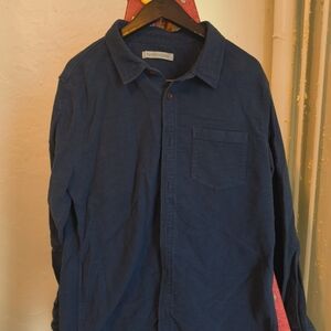 OUTERKNOWN Blue Button-Up Shirt 100% ORGANIC COTTON MENS L